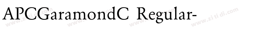 APCGaramondC Regular字体转换